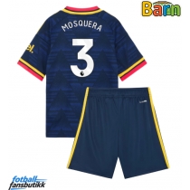 Arsenal Cristhian Mosquera #3 Bortedraktsett Barn 2026-27 Kortermet (+ Korte bukser)